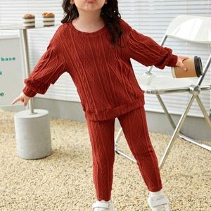 KIDS BURNT RED MATCHING KNIT SET | SIZE 5Y